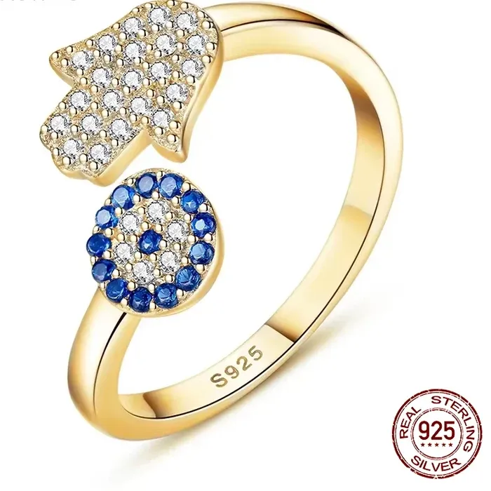 Authentic Eye of Protection: Golden Hamsa's Gift of Defense