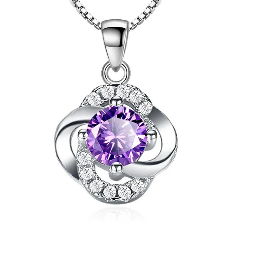Authentic Clover Of Fortune A Sacred Four- Leaf Pendant In Sterling Silver