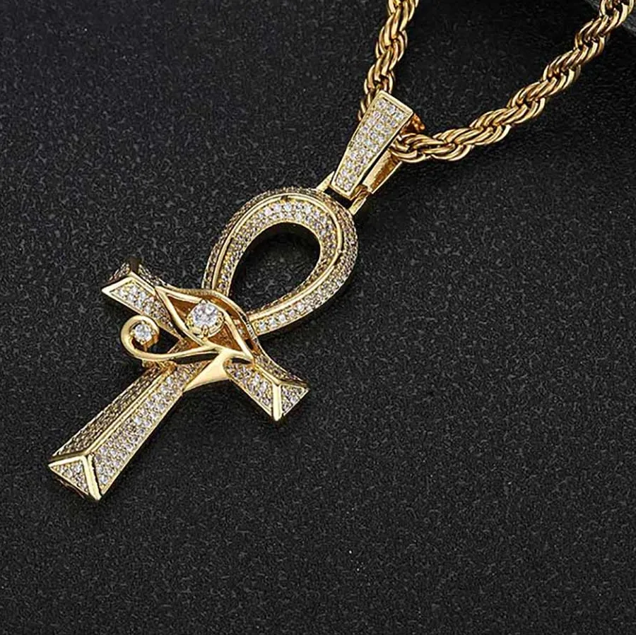 Authentic The Golden Key Of Eternity Ankh And Eye Of Horus Talisman
