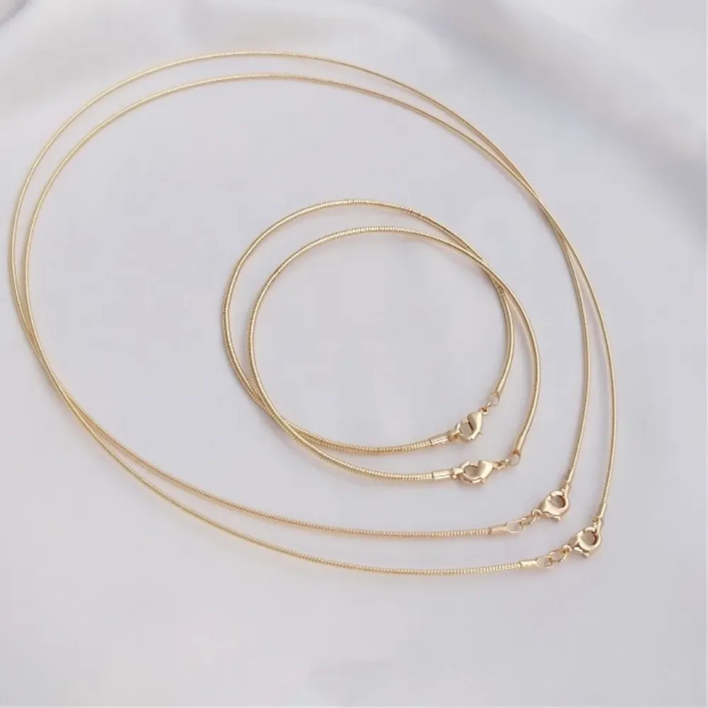 Authentic 14K Gold-Color Memory Rebound Bracelet Ring Collar Thread Hard Wire Bracelet Collar DIY Jewelry Accessories Material B728