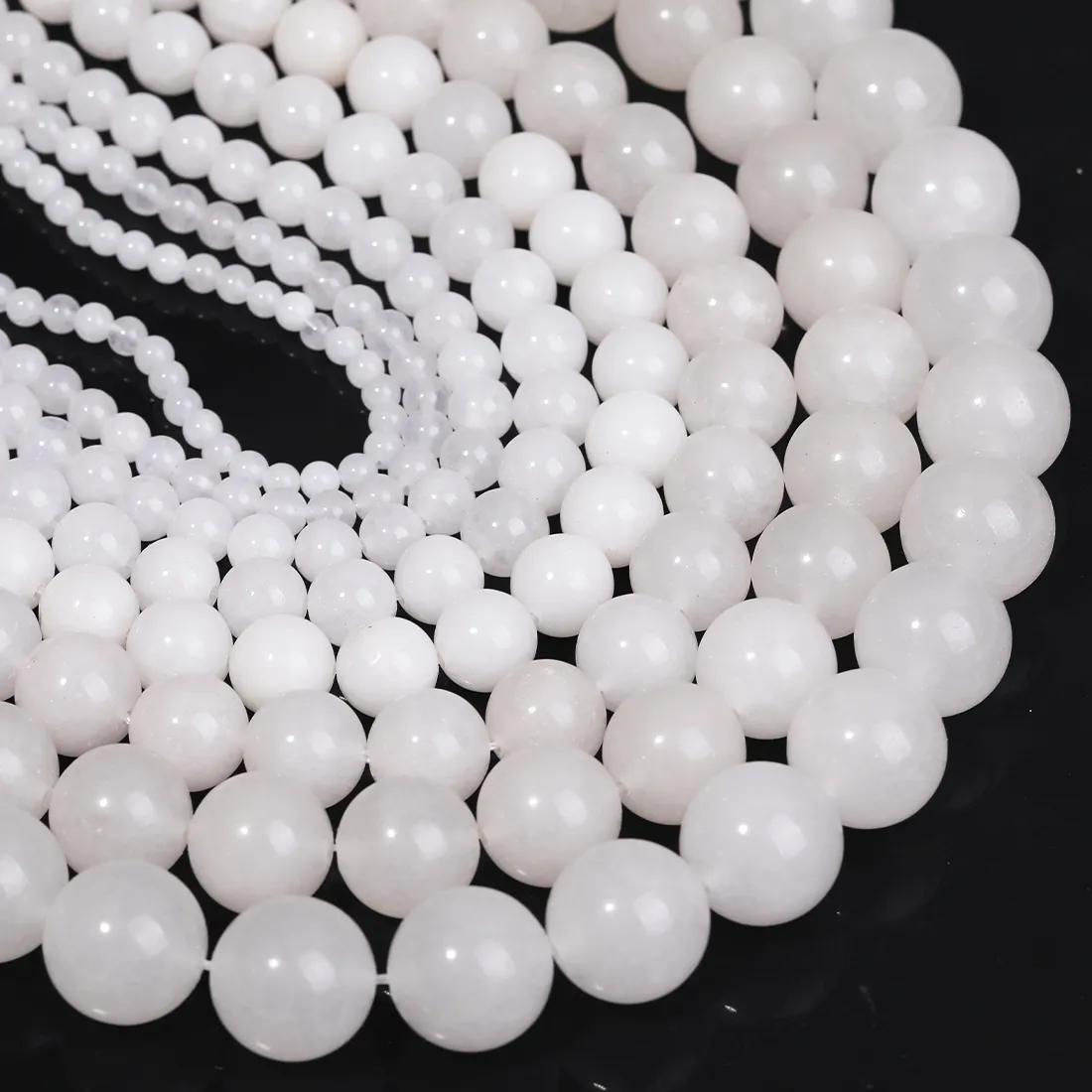 Authentic White Marble 4/6/8/10/1214/16/18mm Round Loose Beads for Jewelry Making, Pendants, Necklaces, Accessories and Gifts.