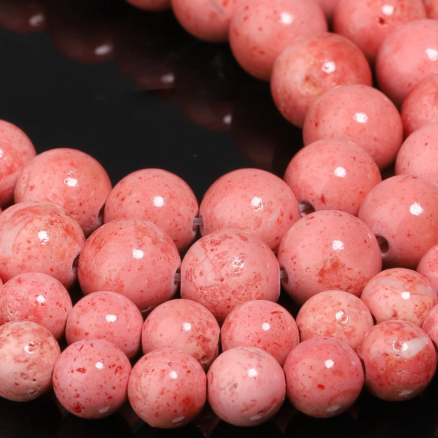 Authentic Natural Red Stone Beads 6/8/10/12mm Round DIY Bracelet Neckalce Loose Spacer Bead For Charm Jewelry Making Crafts Accessories