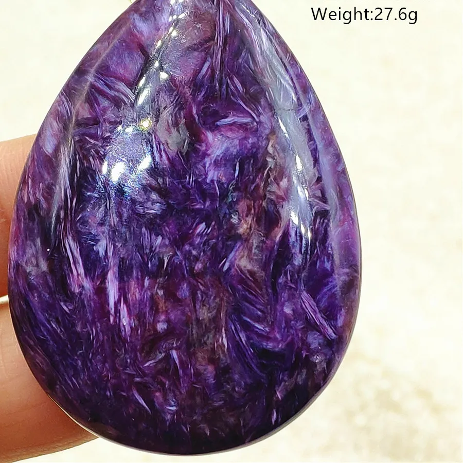 Authentic The Violet Veil: Charoite Teardrop of Intuitive Clarity