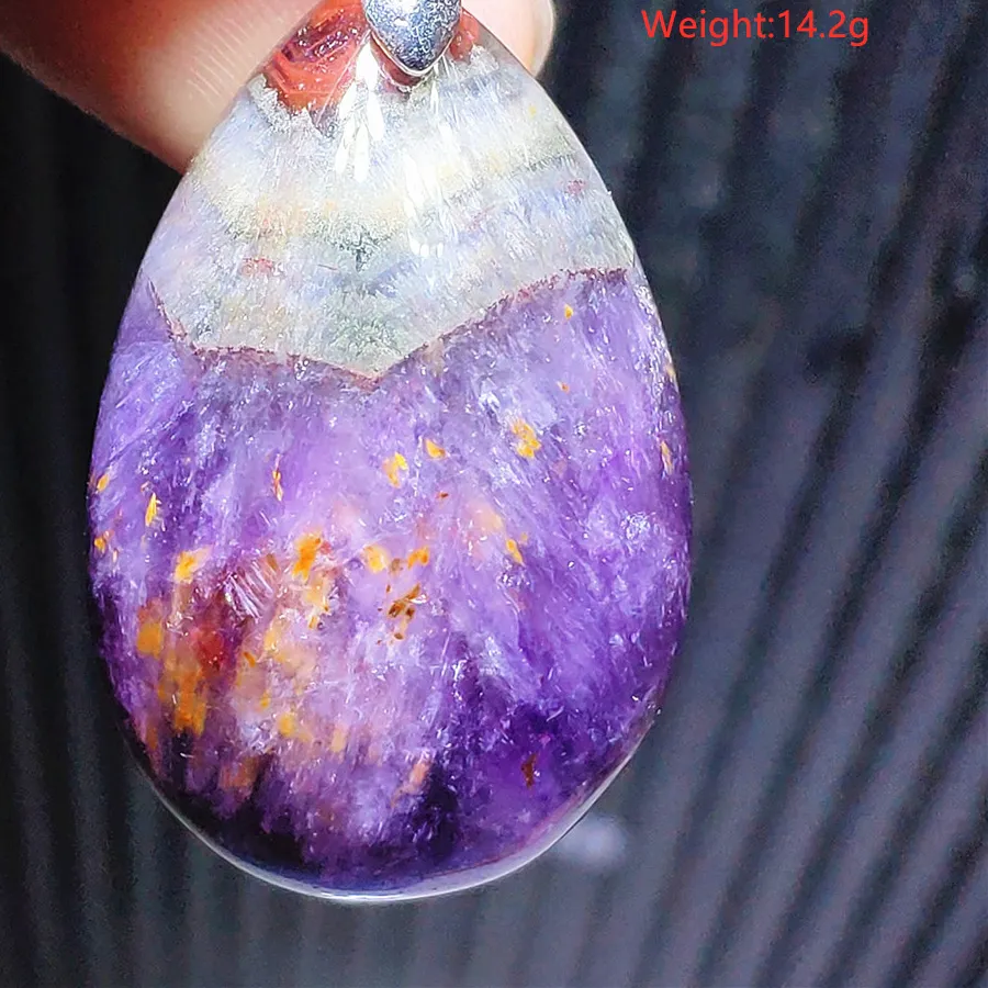 Authentic Sacred Alignment: Cacoxenite Quartz Pendant