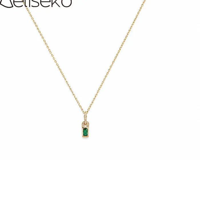 Authentic The Veiled Heart Lock - Emerald Abundance and Protection Amulet in 18K Gold and Sterling Silver