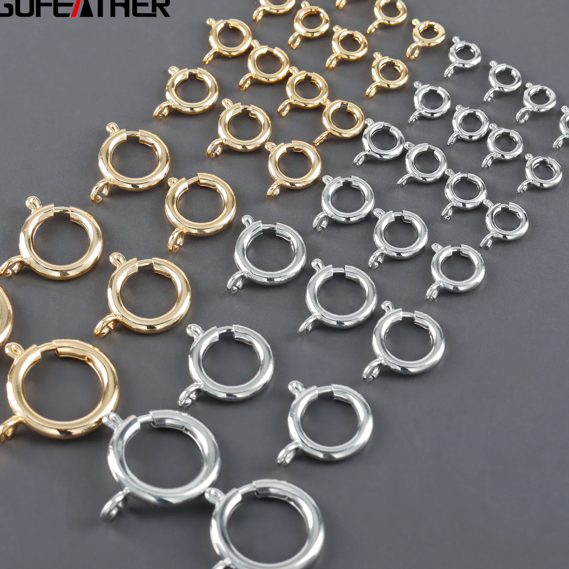 Authentic Celestial Gold‑Rhodium Clasp Hooks – 10‑Piece Sacred Set