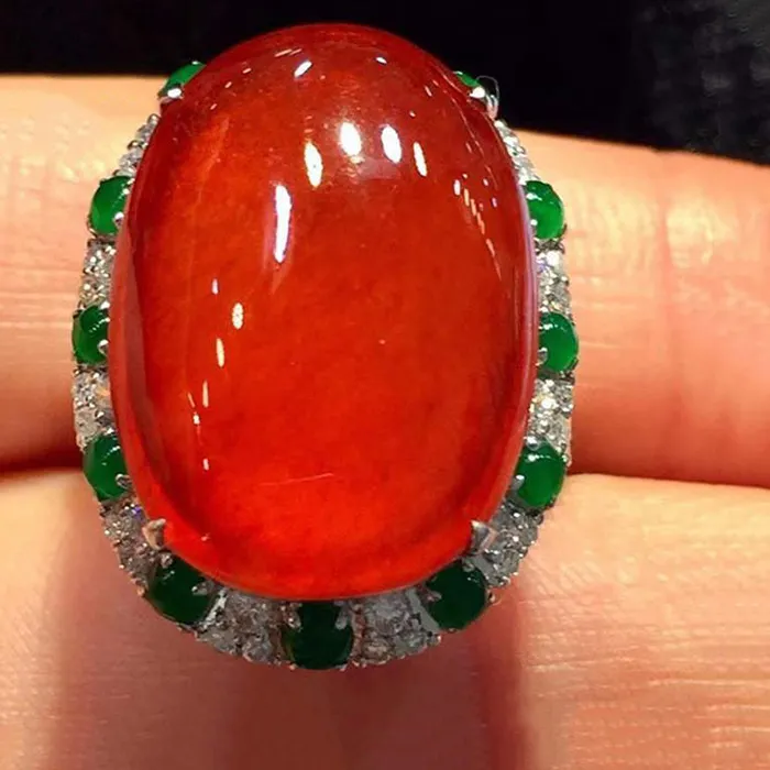 Authentic Sacred Crimson Chalcedony Oracle Ring - Ancient Wisdom Adjustable Amulet