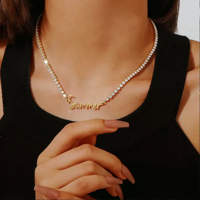Authentic The Celestial Script: Personalized Arabic Name Tennis Chain