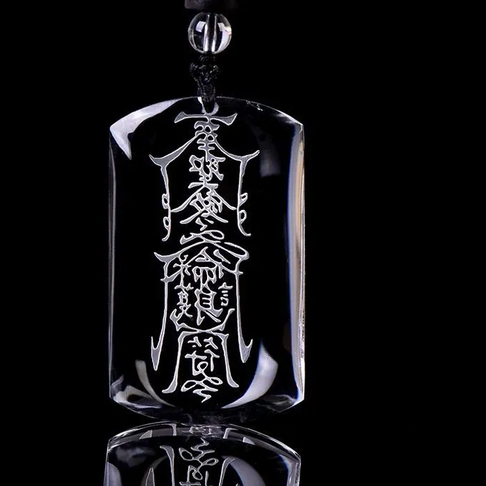 Authentic Safe Lucky Wuthing Brand Pendant Men's high quality Natural White Crystal Pendant Taoism Mr. Metaphysical Amulet Necklace Chain