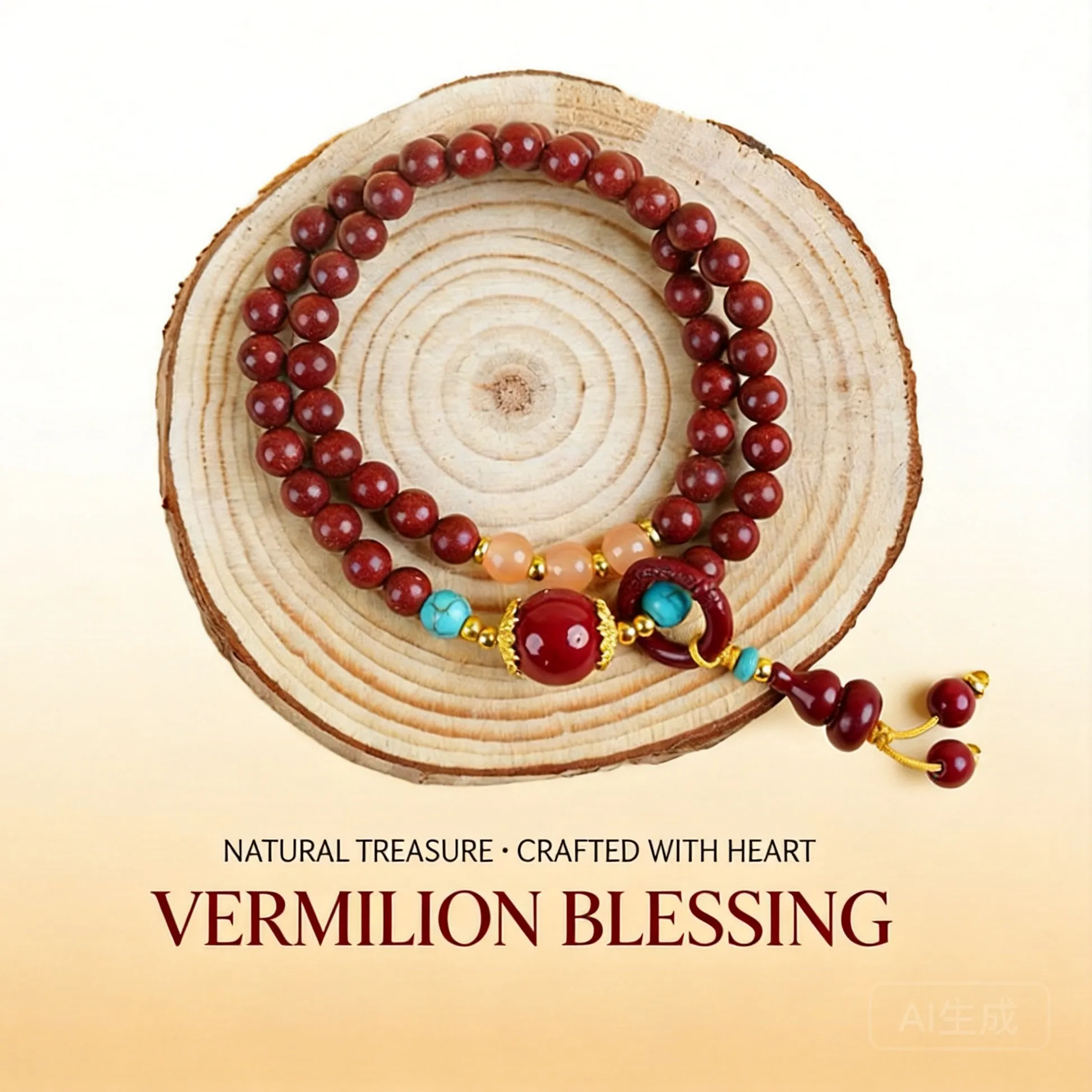 Authentic Chinese Style Handmade Beaded Bracelet For Natural Chinese Herbal Incense Beads Five Elements Diy Jewelry Access