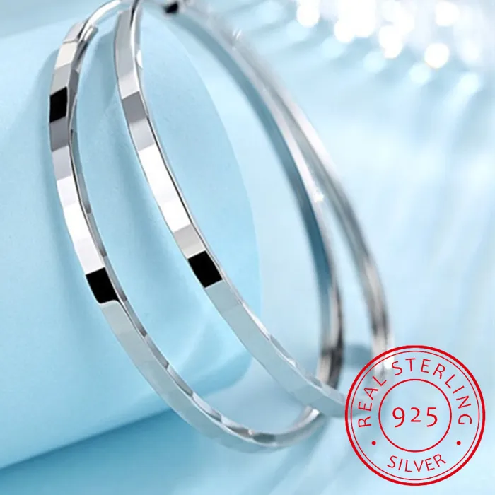 Authentic Infinite Cycle Sterling Silver Hoop Talismans - Sacred Geometry of Unity