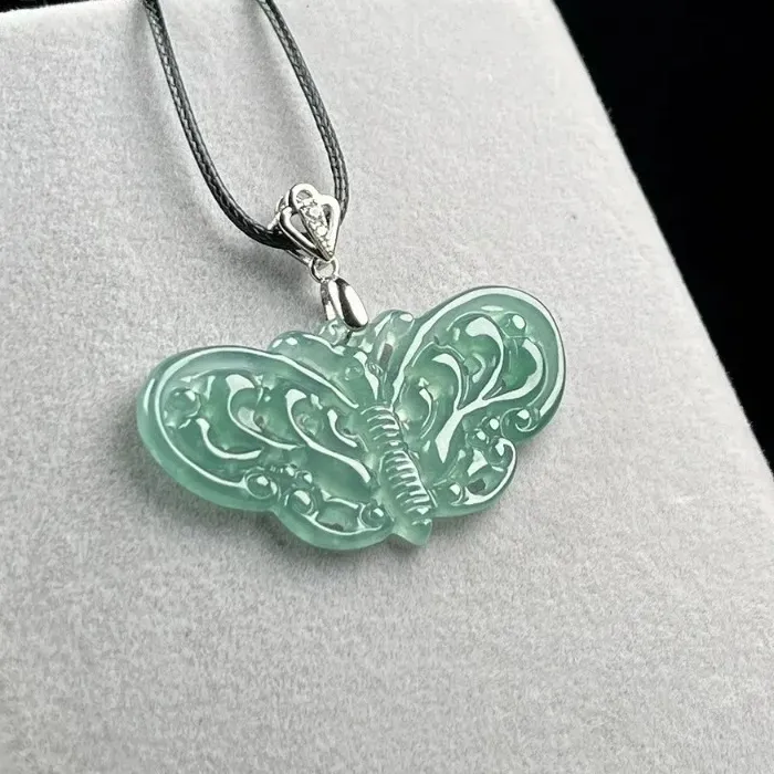 Authentic Wings Of The Azure Spirit A Jadeite Butterfly Talisman