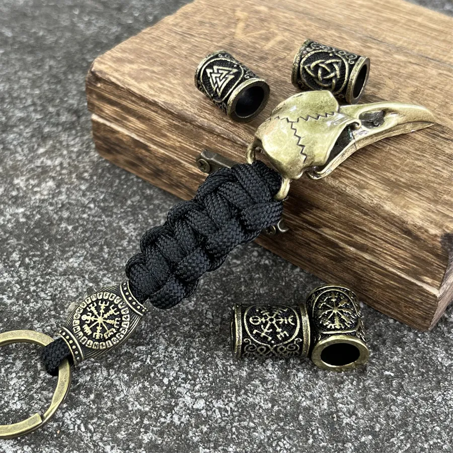 Authentic The Odin Raven Skull Talisman Keyring