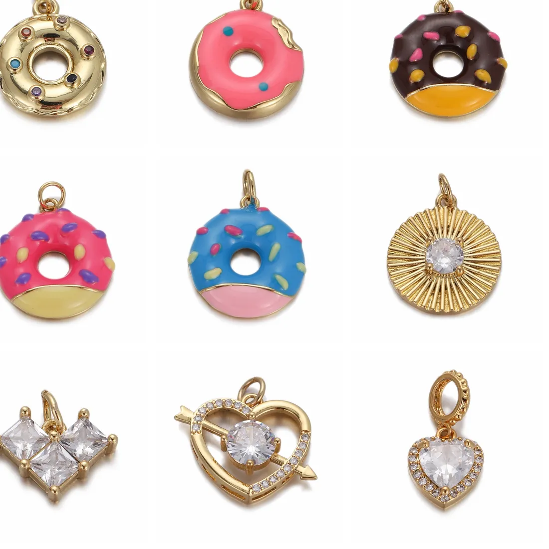 Authentic The Celestial Doughnut of Desire: Cupid's Enamel and Cubic Zirconia Talisman