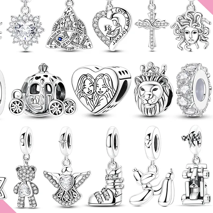Authentic 925 Sterling Silver Charms Beads Celtic Knot Angel Fit Original Bracelets Bag Keychain Charm Bead Pendant Diy Women Jewelry