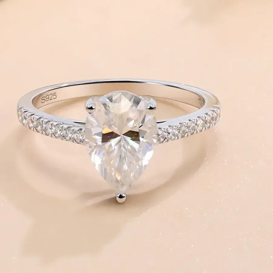 Authentic Celestial Pear-Cut Moissanite Vow of Eternal Union Amulet