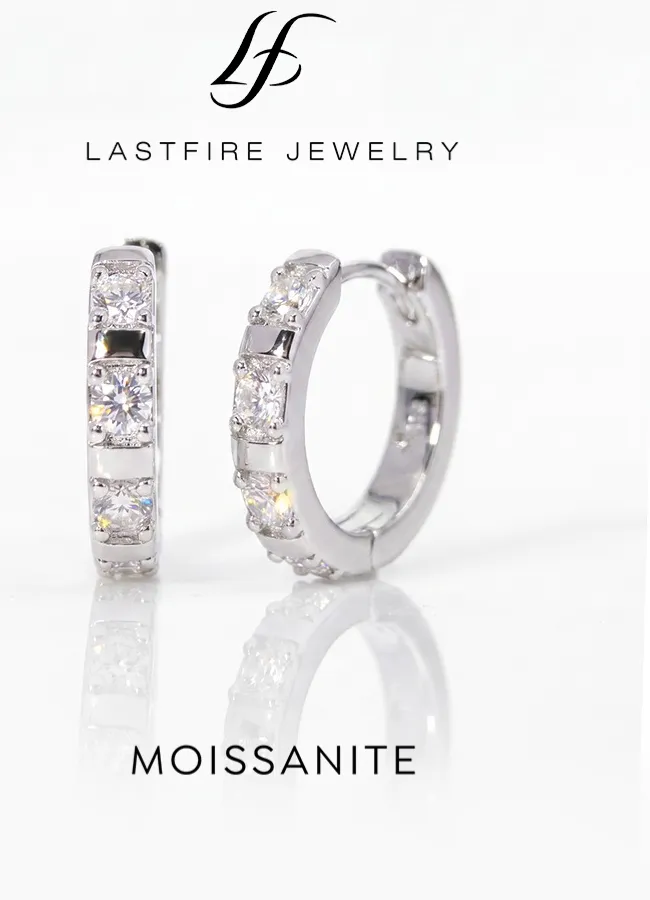 Authentic Celestial Orbs: Radiant Moissanite Hoop Talismans