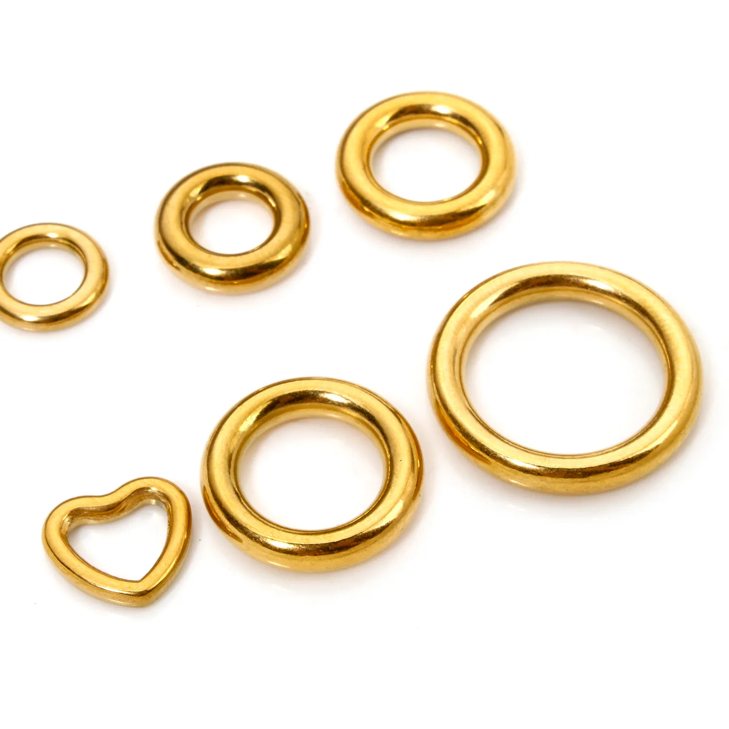 Authentic 5pcs Closed Soldered Jump Rings Gold Color Circle Ring Charms DIY Necklace Bracelet For Women Jewelry Findings
