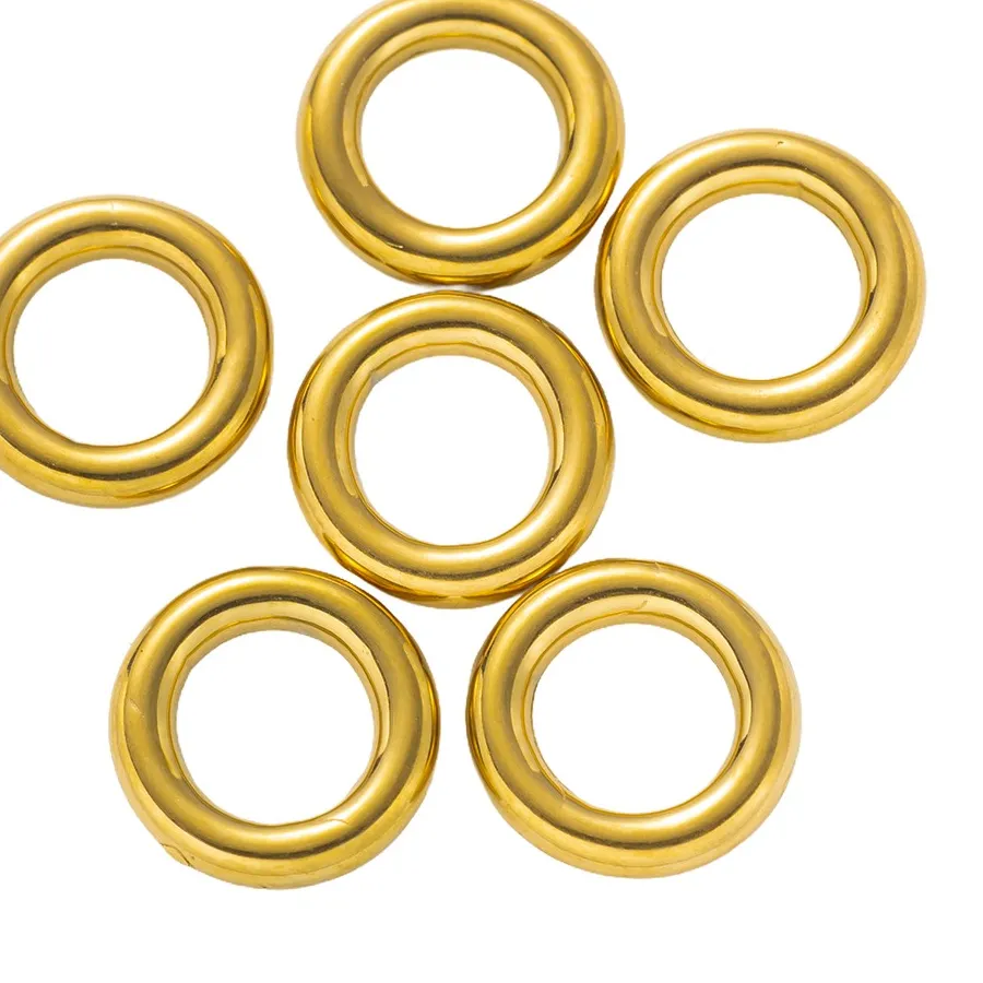 Authentic 20Pcs Gold Closed Soldered Round Jump Rings Circle Ring DIY Necklace Earrings Jewelry Making Supplies Accessorie