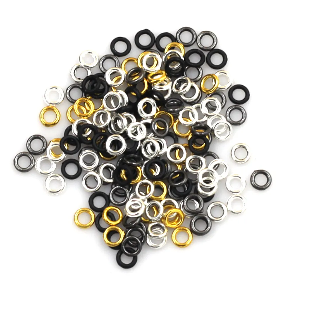 Authentic Soldered Closed Jump Rings Round Tiny Silver Gold Gunmetal Plated Jewelry DIY Accessories 4mm(1/8") Dia.