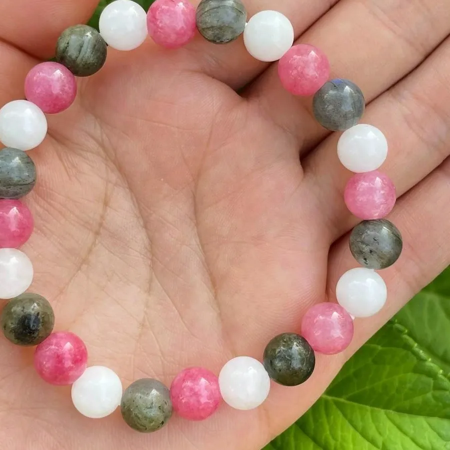 Authentic Energizing Anxiety Relief Bracelet - Stress Healing & Meditation Jewelry For Calm Spirit, Good Luck & Love Blessings -