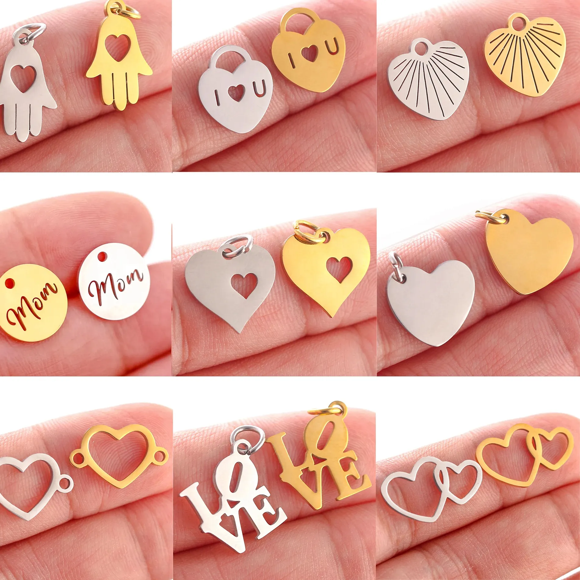 Authentic Heart‑Linking Sweet Pendants – Five‑Piece Sacred Connector Set