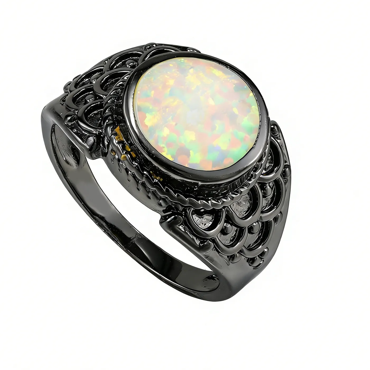 Authentic Ember of Devotion: Vintage Fire Opal Ring for the Passionate Heart