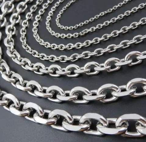Authentic Chunky Bevelled Cable Link Chain Necklace Silver 9mm 18-32inch