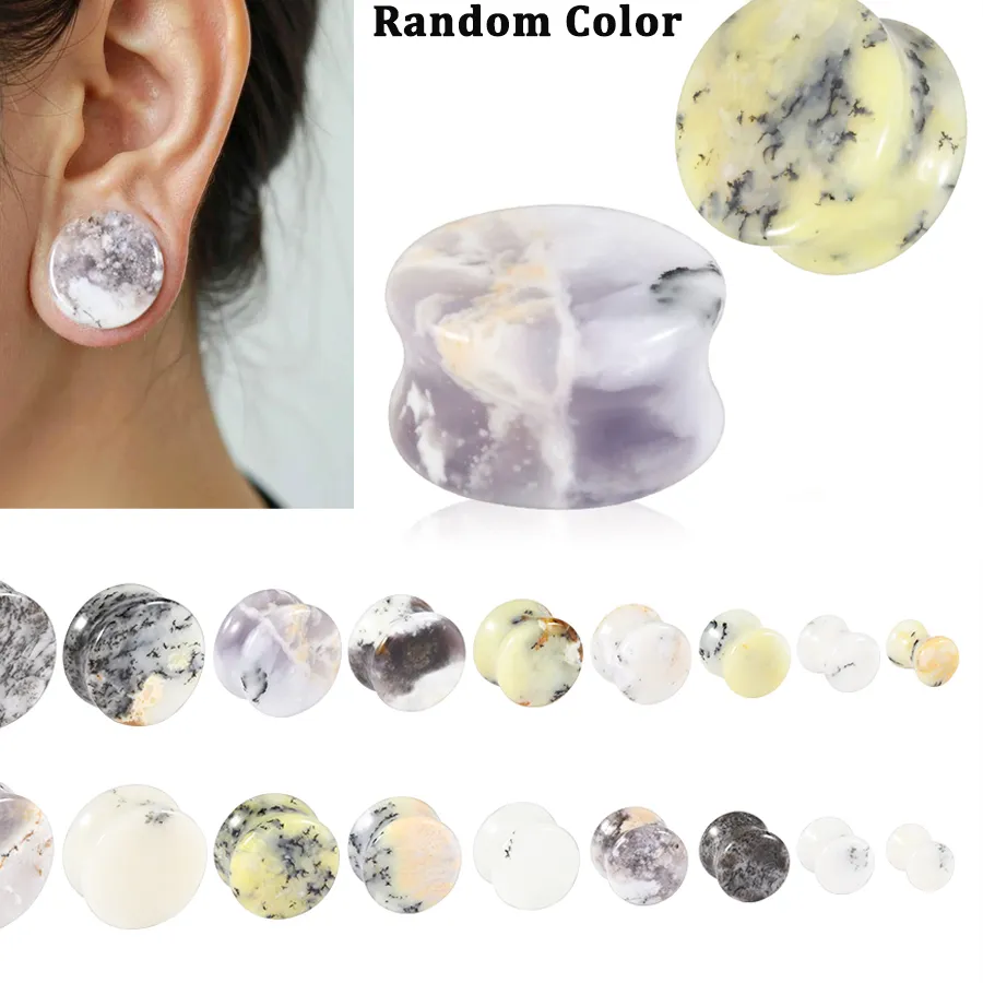Authentic Mystic Agate Ear Gauge Expansion Talisman – Harmonious Stone Plug & Tunnel