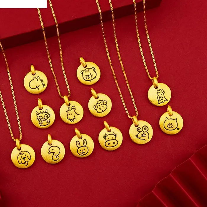 Authentic QEENKISS PT514 Fine Jewelry Woman Mother Birthday Wedding Zodiac Sign 24KT Gold Pendant Charm NO CHAIN