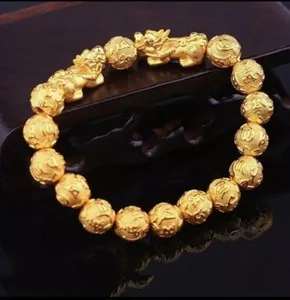 Authentic The Guardians of the Threshold: 24k Gold-Plated Foo Dogs Bracelet