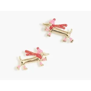 Authentic Celestial Canine Guardians: Gold-Plated Winter Spirit Studs