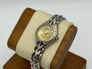 Authentic Rare Seiko Women’s Gold Globe Watch 18k Gold Plated 0203571689