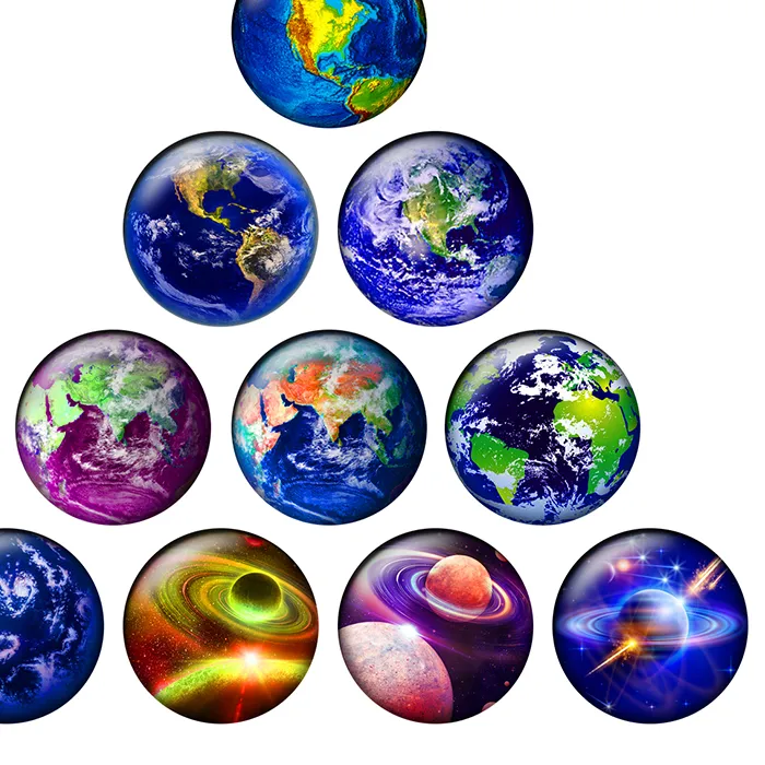 Authentic Gaia's Gaze: Sacred Earth & Cosmic Globe Glass Talismans