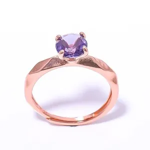 Authentic Pink Tourmaline Rose Gold Plated Ring Adjst RC84-14_2