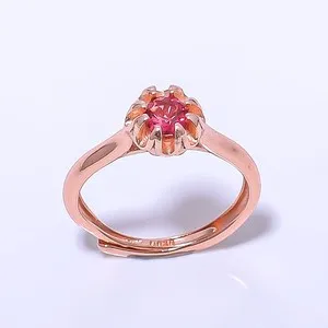 Authentic Rose Petal Bliss: Pink Tourmaline Ring of Love and Light