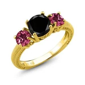 Authentic The Ethereal Resonance: Black Diamond and Pink Tourmaline Sacred Band