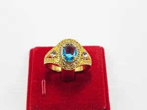 Authentic The Celestial Azure and Tourmaline Ring of Sovereign Radiance