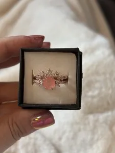 Authentic The Peach Luminescence Rose Gold Tourmaline Talisman Ring Size 7