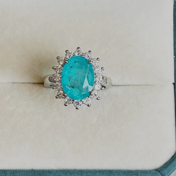 Authentic The Azure Radiance Paraiba Tourmaline Ring
