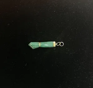Authentic Celestial Jade Figa Hand – Gold‑Veiled Guardian Pendant