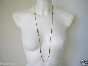 Authentic Chain Gold plated Jade Rods Columns Amerik CMS Double 0.6oz/Ca 34 1/8in