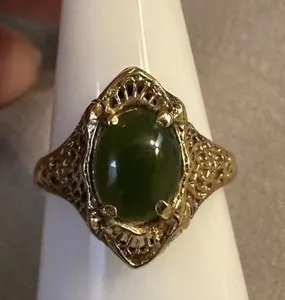 Authentic The Verdant Crown: Gold-Plated Sterling Silver Jade Talisman