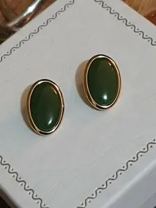 Authentic The Verdant Crown Earrings: 22k Gold-Plated Jadeite Talismans
