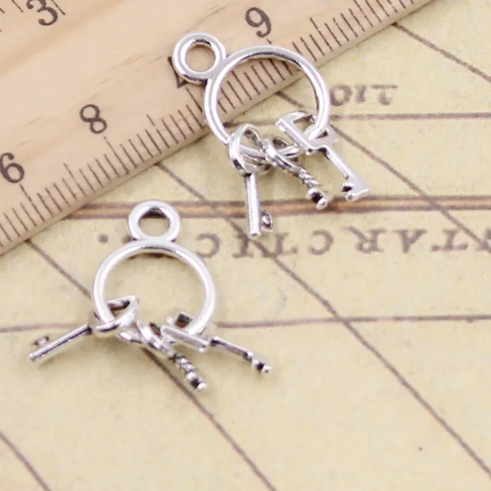 Authentic 10pcs Charms Bunch Of Keys 26x12mm Tibetan Silver Color Pendants Antique Jewelry Making DIY Handmade Craft