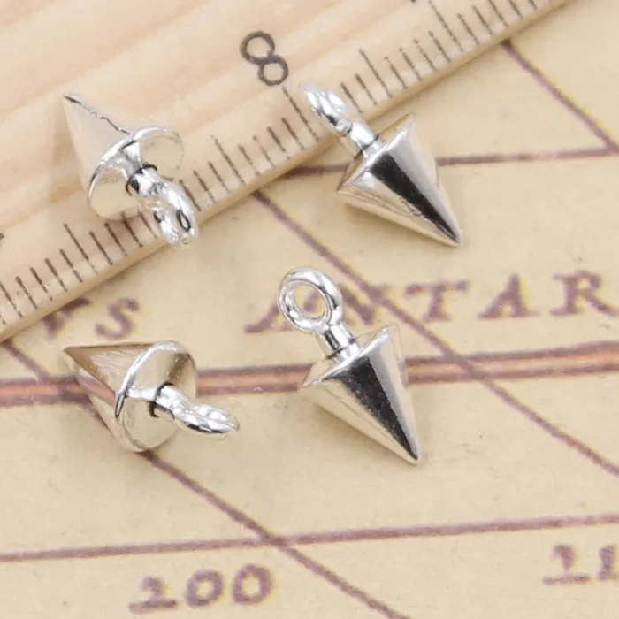 Authentic Cone of Destiny: 20 Tibetan Silver Conic Pendants for Amplifying Good Fortune