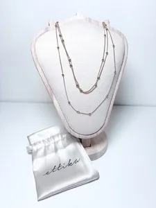 Authentic Ettika Radiant Cascading 18k Gold Multi-Strand Layered Talisman