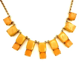Authentic kate spade York Gold Plated 'Branton Square' Pink & Coral Bib Necklace