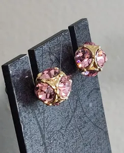 Authentic Kate Spade Earrings Pink Rhinestone Gold plated