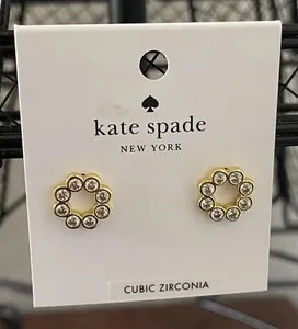 Authentic Kate Spade Full Circle CZ Gold Plated Stud Earrings *Authentic* Fast shipping!